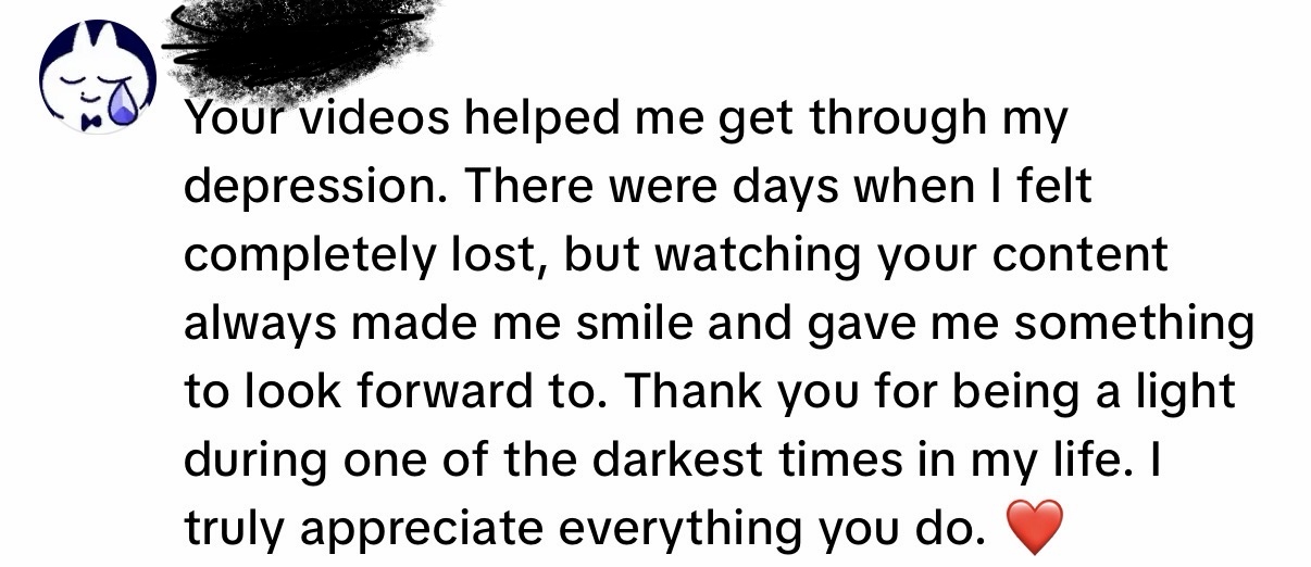 A message from a long-time viewer
